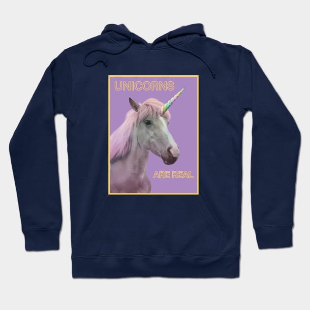 Unicorns are Real - Girly Gift Hoodie by stokedstore